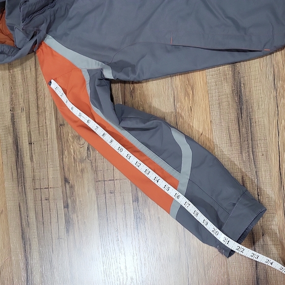 L.L. BEAN Gray Orange Nylon Hooded Windbreaker Jacket - Picture 16 of 16